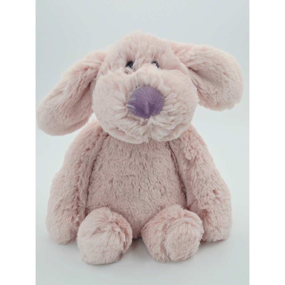 Aurora World Puddles Pink Puppy Dog Plush Stuffed Animal Purple Nose 8 inch
